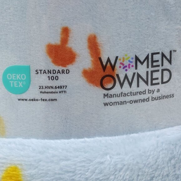 The Big One Plush Throw Blanket 5x6 Oversized Cat Print Blue Polyester Faux Fur - Picture 6 of 11